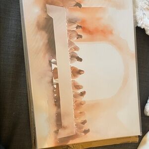 Source Unknown Abstract Art with Cream and Orange Hues